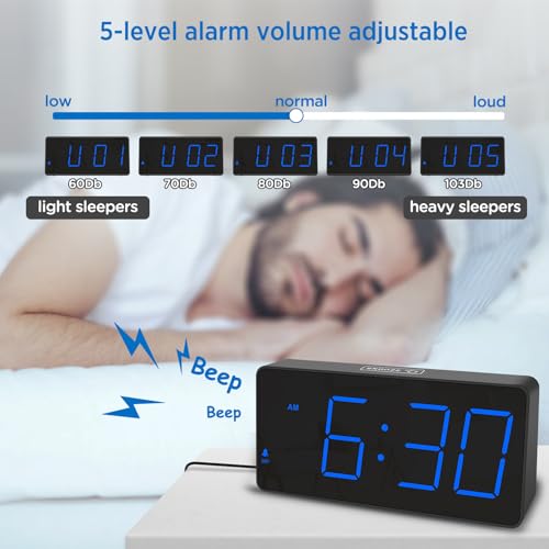 Digital clock USB charger port