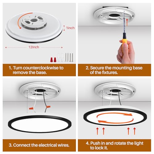Profile view of thin 1-inch LED light fixture
