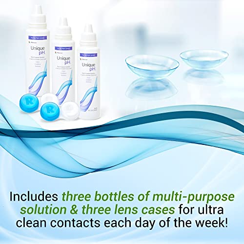 Lens care kit with Unique pH bottles