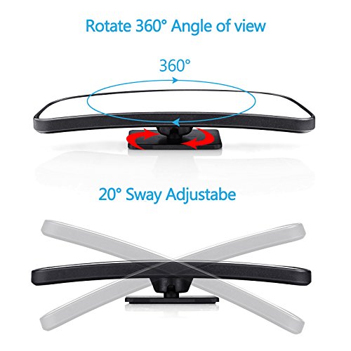 Adjustable wide angle convex mirror