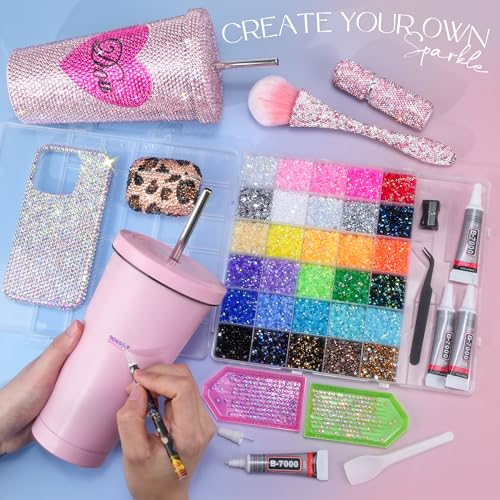 Rhinestone sorting trays and wax pencil tool set