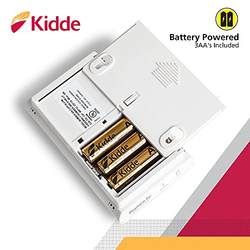 Kidde detector mounted on a residential wall