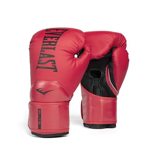 Everlast Elite 2 Boxing Gloves 16oz Red front view