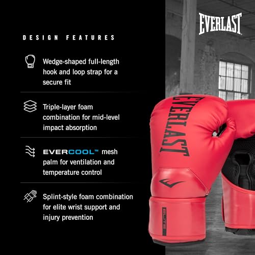 Everlast Elite 2 boxing glove wrist cuff detail