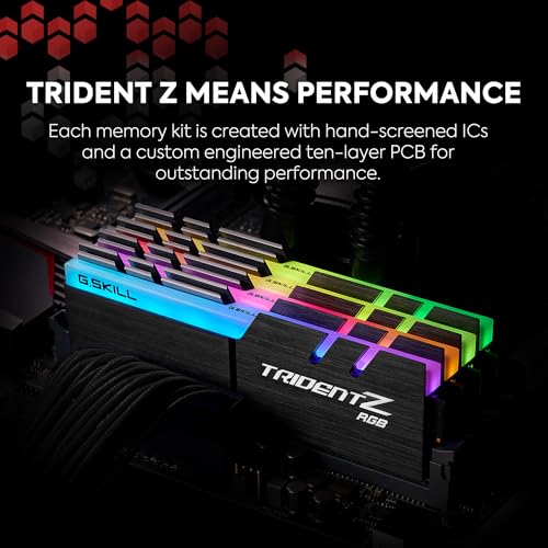 Front view of G.SKILL Trident Z RGB modules