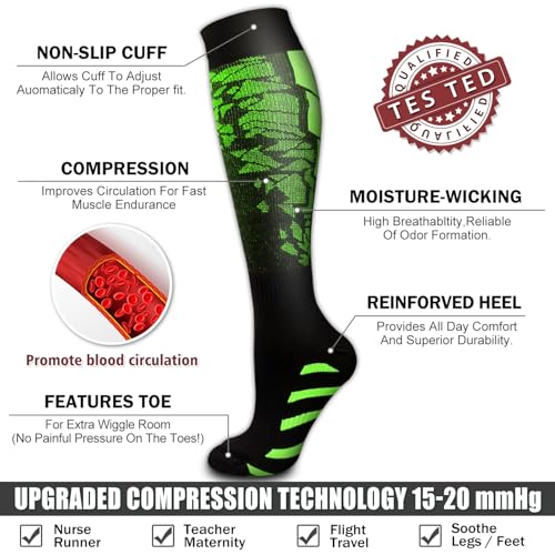 Compression socks on legs for support