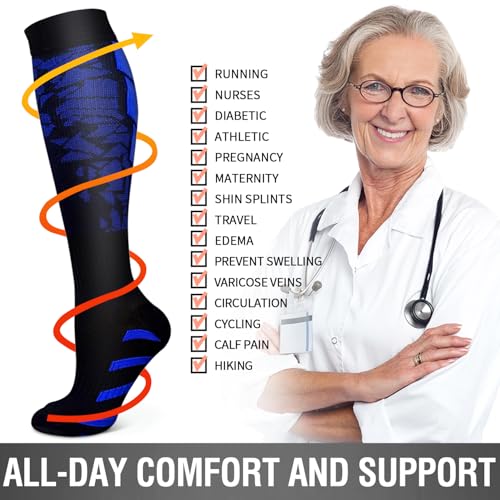 Large-X-Large compression sock sizing chart