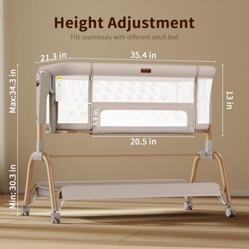Lockable wheels on baby bassinet