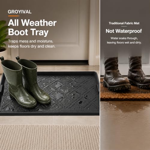 Groyival boot tray in mudroom