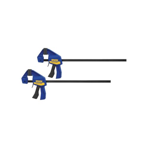 Pair of IRWIN 12-inch bar clamps for woodworking