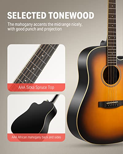 Included guitar gig bag and accessory kit