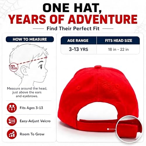 Marvel Spider-Man 3D Boy Hat overhead angle