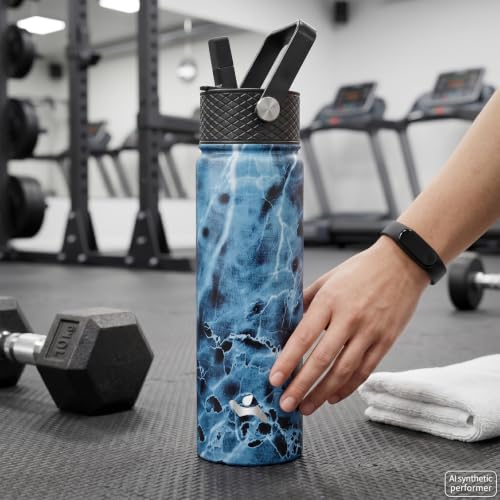 Konokyo insulated bottle with flexible handle lid