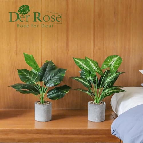 Faux plants in paper-pulp pots