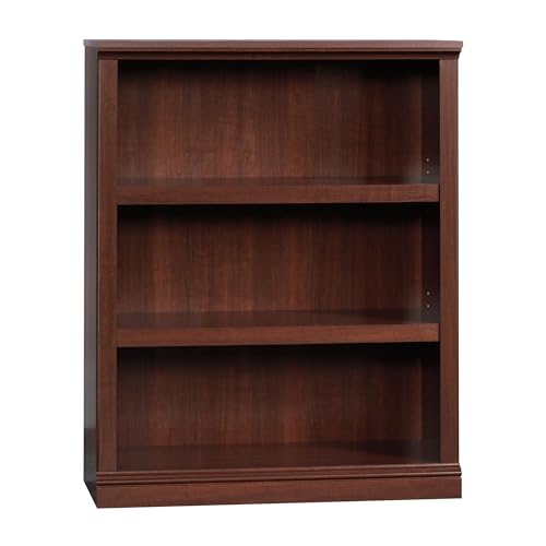 Sauder Miscellaneous Storage 3-Shelf Bookcase Select Cherry front view