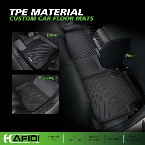 Full set of HAFIDI automotive floor liners in black