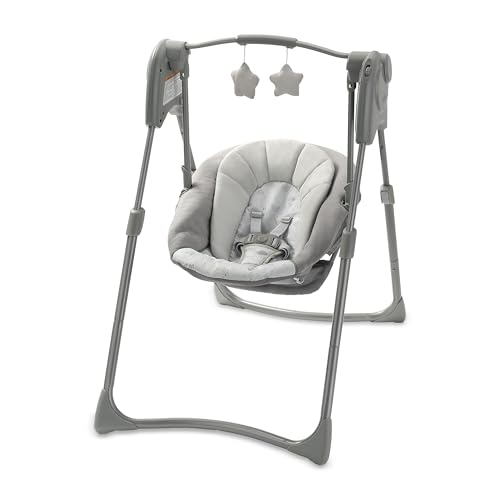 Graco Slim Spaces Compact Baby Swing Reign front view