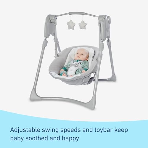 Graco Slim Spaces swing in compact folded position