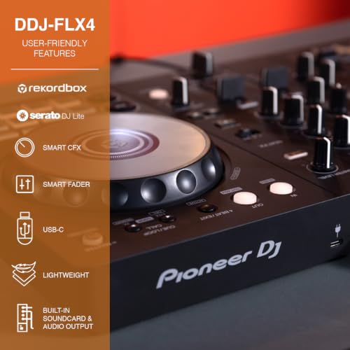 Pioneer DJ DDJ-FLX4 angled profile