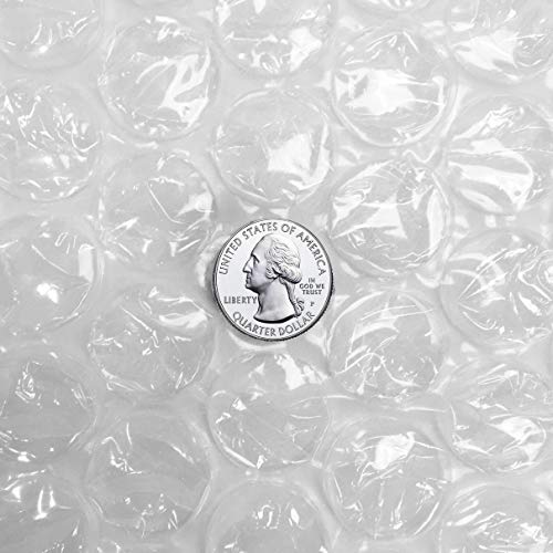Clear bubble cushioning wrap texture detail