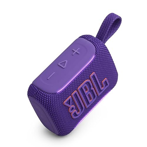 JBL Go 5 in purple in an outdoor setting