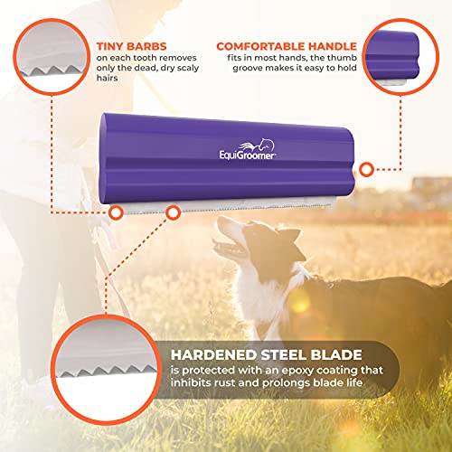 Side profile of EquiGroomer 5-inch purple brush