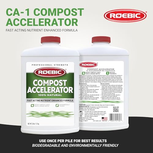 Back label of Roebic CA-1 compost accelerator with instructions