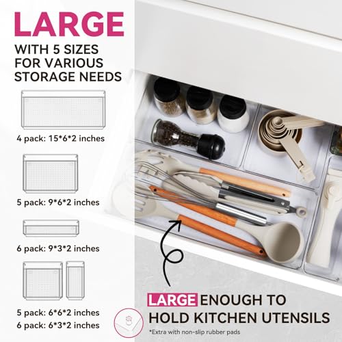 Assorted sizes of Criusia kitchen drawer trays