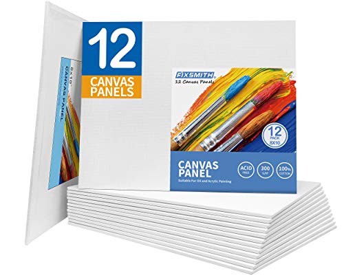 FIXSMITH 8x10 inch canvas board pack