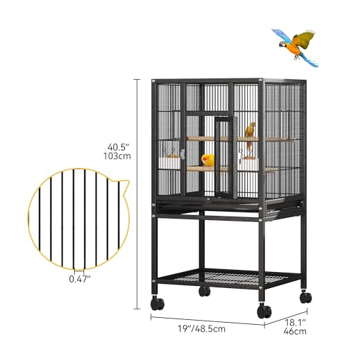 Bird cage with slide-out cleaning tray