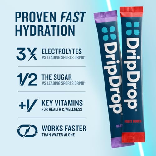 DripDrop electrolyte packets, 32 Count