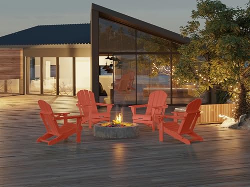 Orange patio chair front view