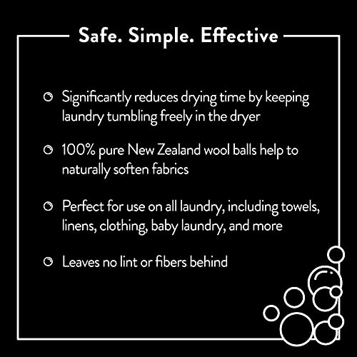 Organic wool dryer balls for fabric softening