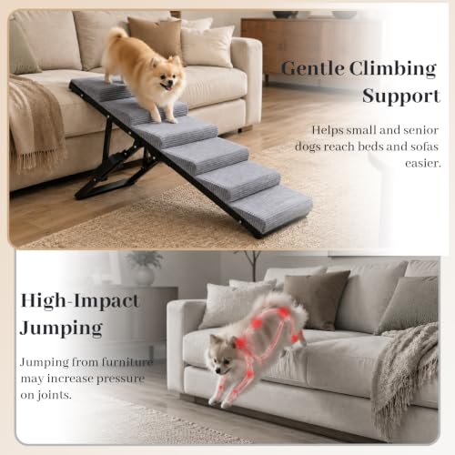 Gray foldable ramp in folded position