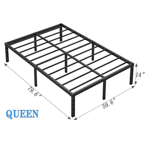 Metal bed frame reinforced legs