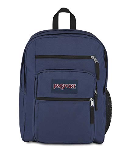JanSport Big Student Navy Laptop Backpack front view