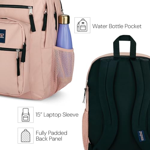 Back view showing ergonomic straps on JanSport backpack