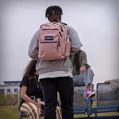 Side water bottle pocket on JanSport Navy bag