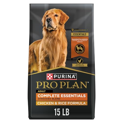 Purina Pro Plan Chicken and Rice 15 lb bag front view