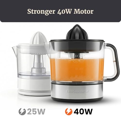 40W motor citrus juicer stainless steel finish