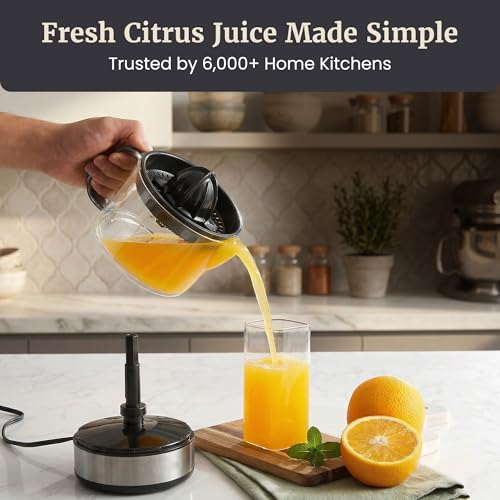 Compact kitchen citrus juicer profile