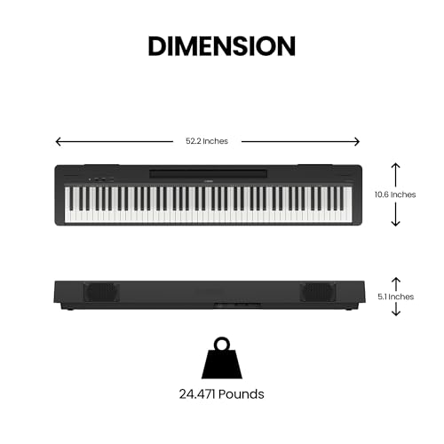 Yamaha P145BT side profile