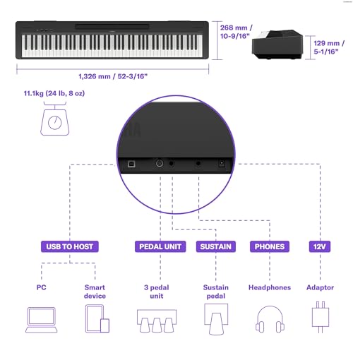 Yamaha P145BT black finish