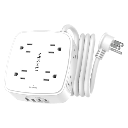YISHU 6Ft surge protector power strip