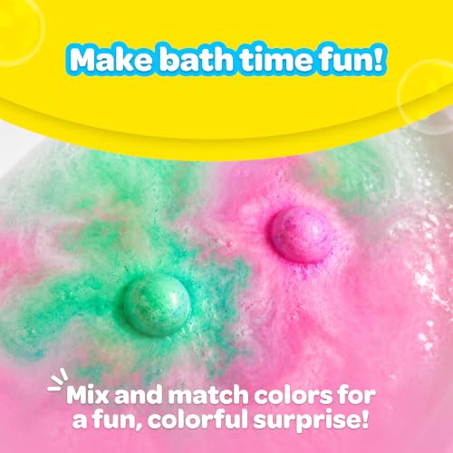 Crayola bath bomb dissolving in water