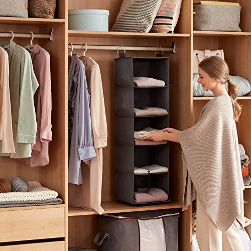 Lifewit closet storage with folded clothes