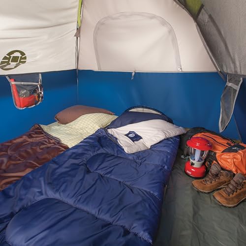 Interior view of Coleman 4-person tent with ventilation windows