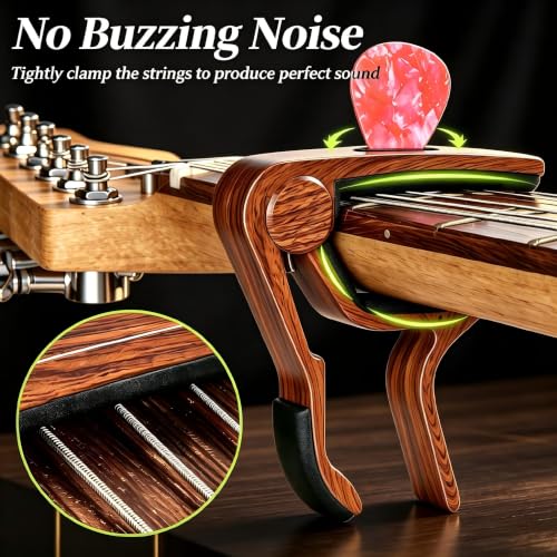 Side view of WOGOD capo showing pick holder