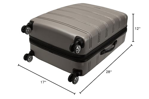 Interior view of Rockland Melbourne hardside suitcase
