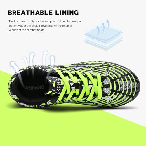 Soccer cleats showing stud pattern